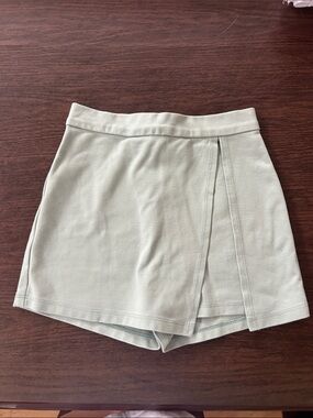 Altar'd State Light Sage Wrap-Front Skort